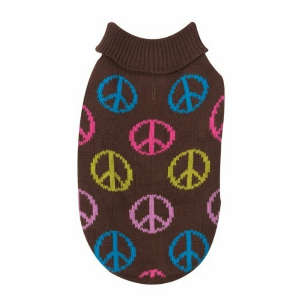🐾NWT Sm Peace Sign Bright and Colorful Sweater